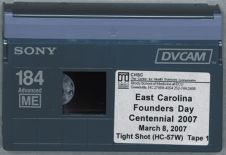 ECU Founders Day Centennial tape 1