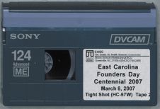 ECU Founders Day Centennial tape 2