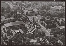 Aerial photograph of central East Carolina University campus