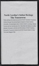 North Carolina’s Indian Heritage: The Tuscaroras