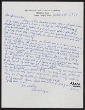 Correspondence, April 6, 1970