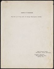 Writings: "Carver of Tuskegee" (Draft)