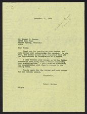 Correspondence between Judge Ernest G. Barnes and Robert Morgan