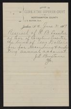 Document pertaining to the Futrell and Lassiter families of Northampton County, NC