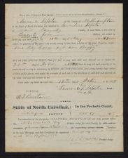 Document pertaining to the Futrell and Lassiter families of Northampton County, NC