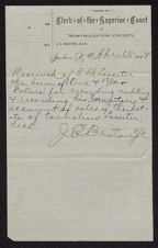 Document pertaining to the Futrell and Lassiter families of Northampton County, NC