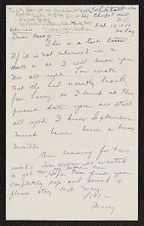 Correspondence from Mary Bason Whitehall to Lt. George Sadler