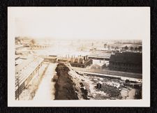 View of Gusen I Concentration Camp buildings from hilltop