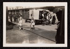 Gusen I Concentration Camp survivors receiving medical care near Mauthausen, Austria