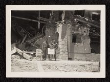 U.S. Army soldiers standing in front of Hermann Goering's home