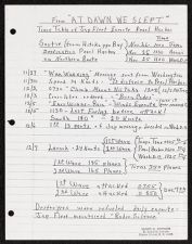 Time table of Japanese fleet en route Pearl Harbor