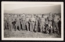 Group shot of US Army soldiers with mountains in background