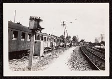 Train and railroad tracks