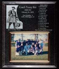 East Carolina softball team's 300th win plaque