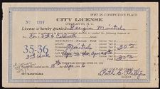 Charlotte, North Carolina, 1936 license for Georgia Minstrels