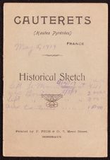 Cauterets (Hautes Pyrénées) France, Historical Sketch