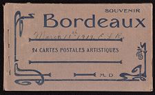 Souvenir Bordeaux, 24 Cartes Postales Artistiques