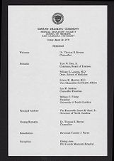 Ground Breaking Ceremony Program