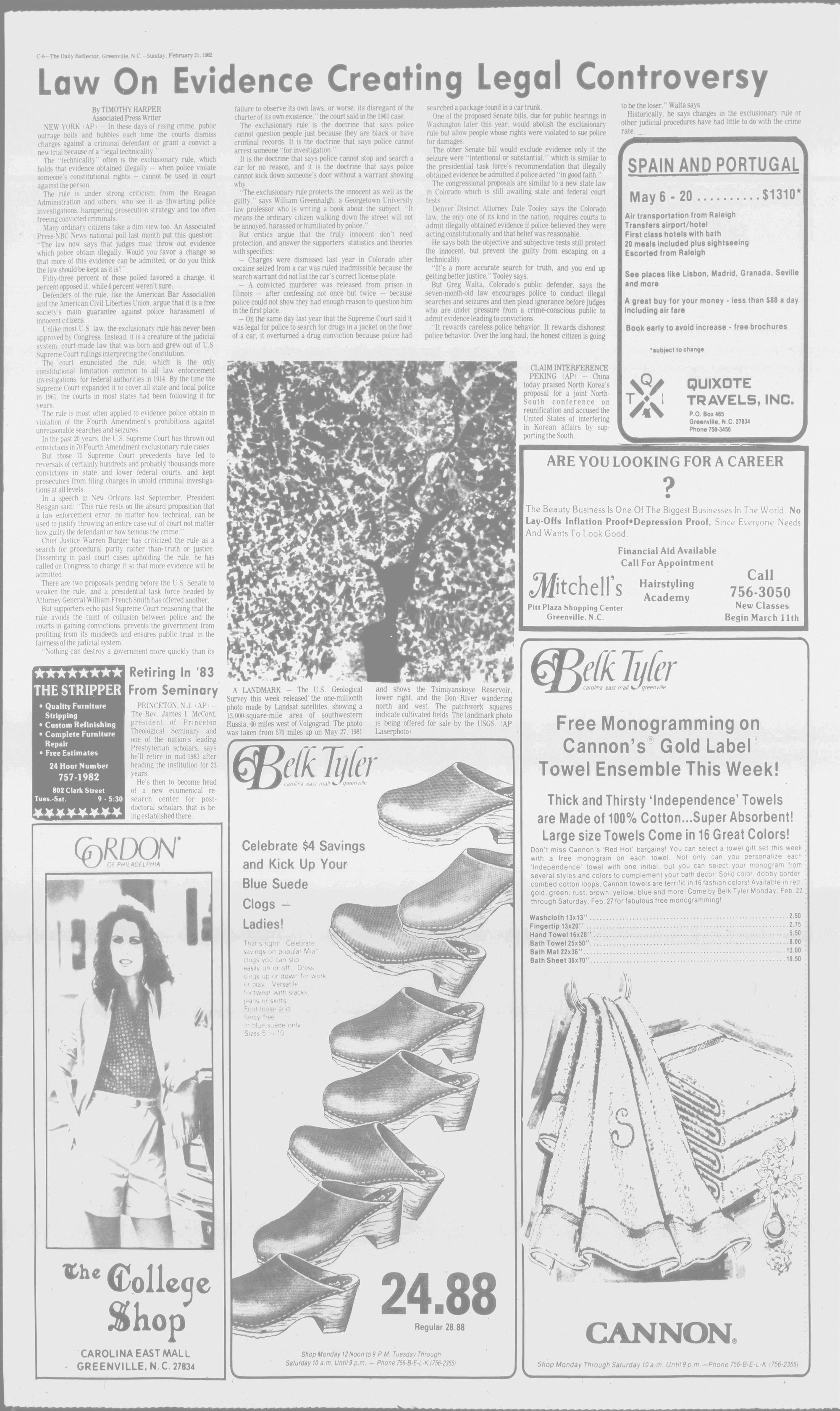 Daily Reflector, February 21, 1982 - ECU Digital Collections