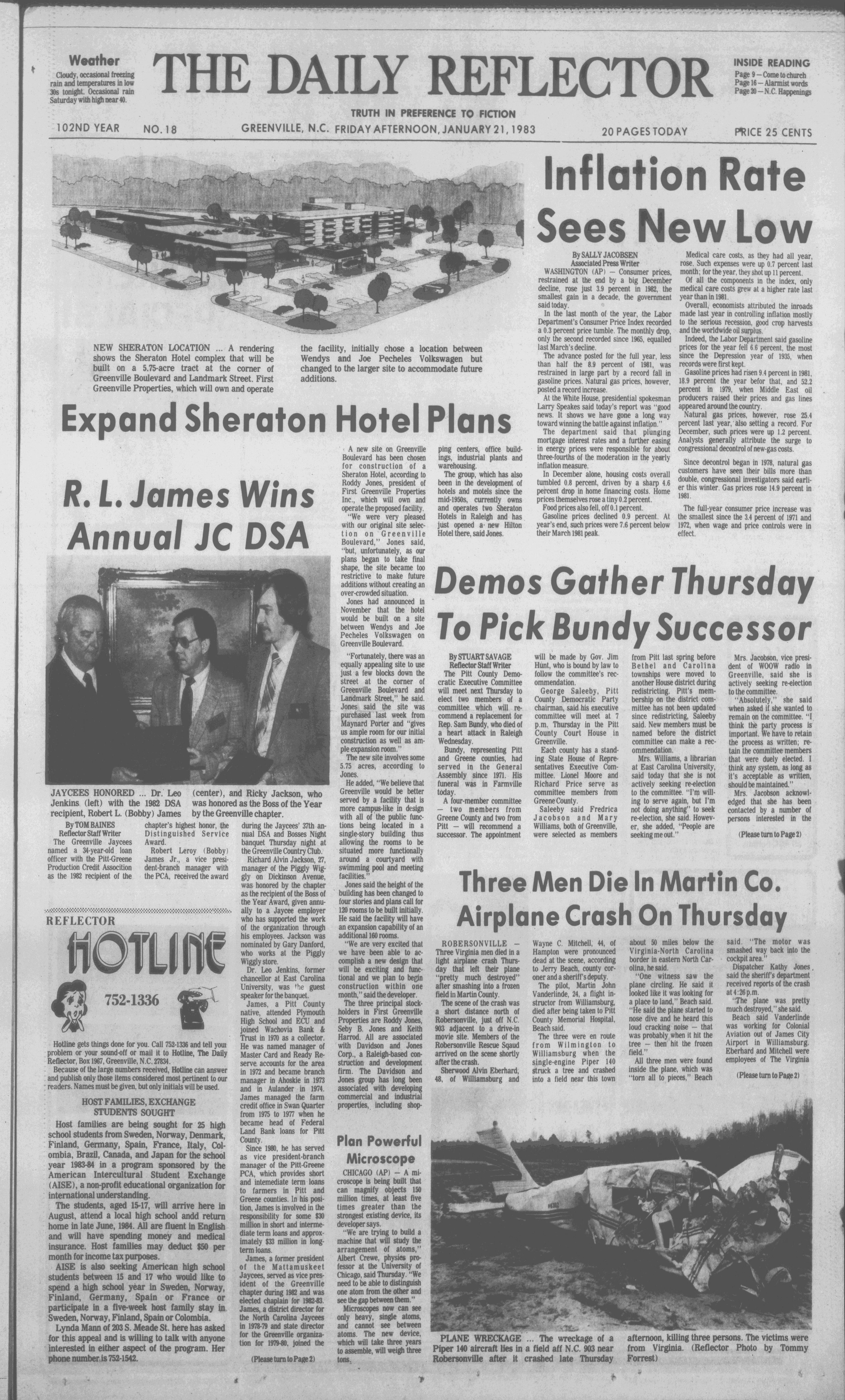 Daily Reflector, January 21, 1983 - ECU Digital Collections, image size:4000x6622