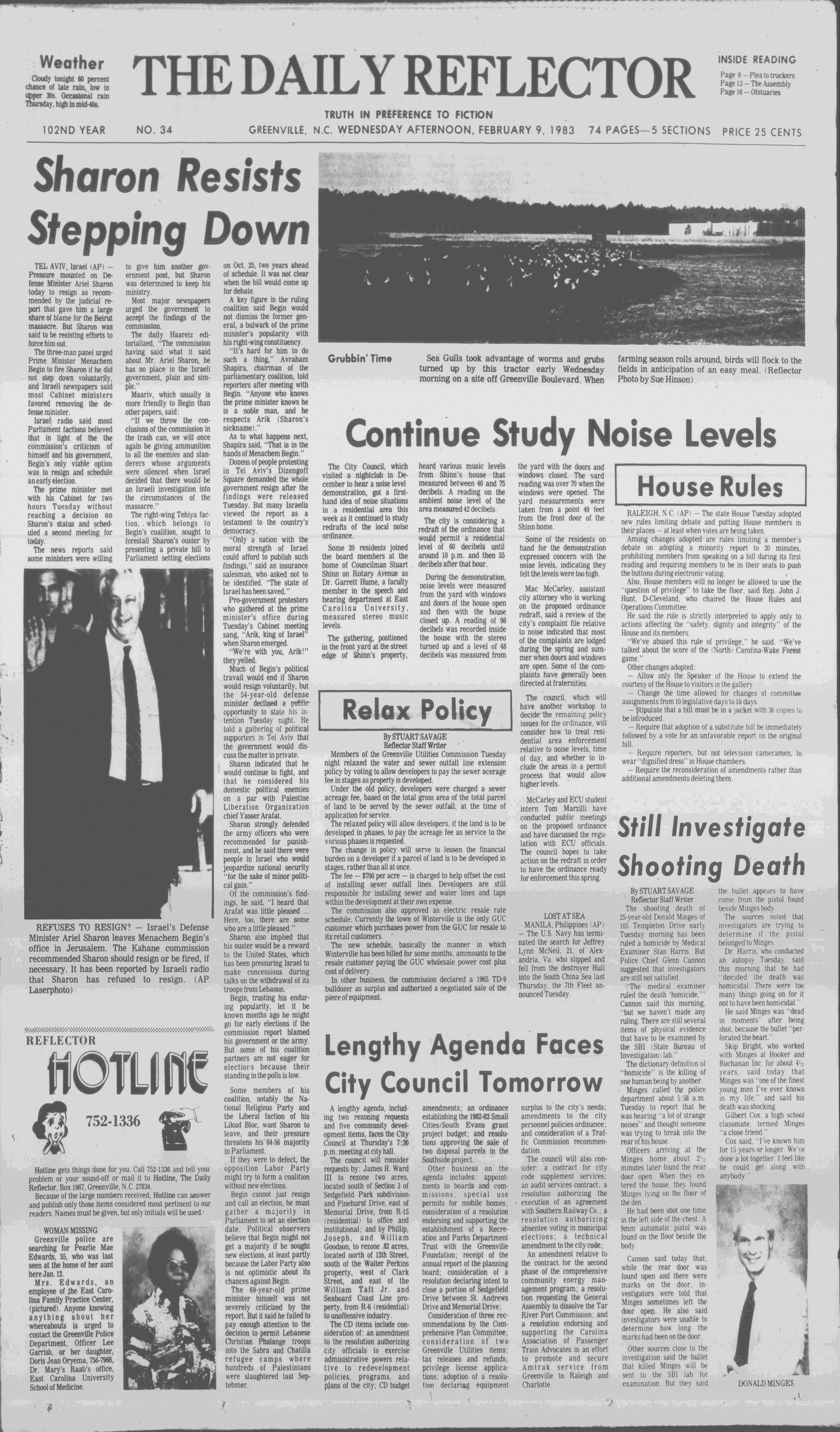 Daily Reflector, February 9, 1983 - ECU Digital Collections