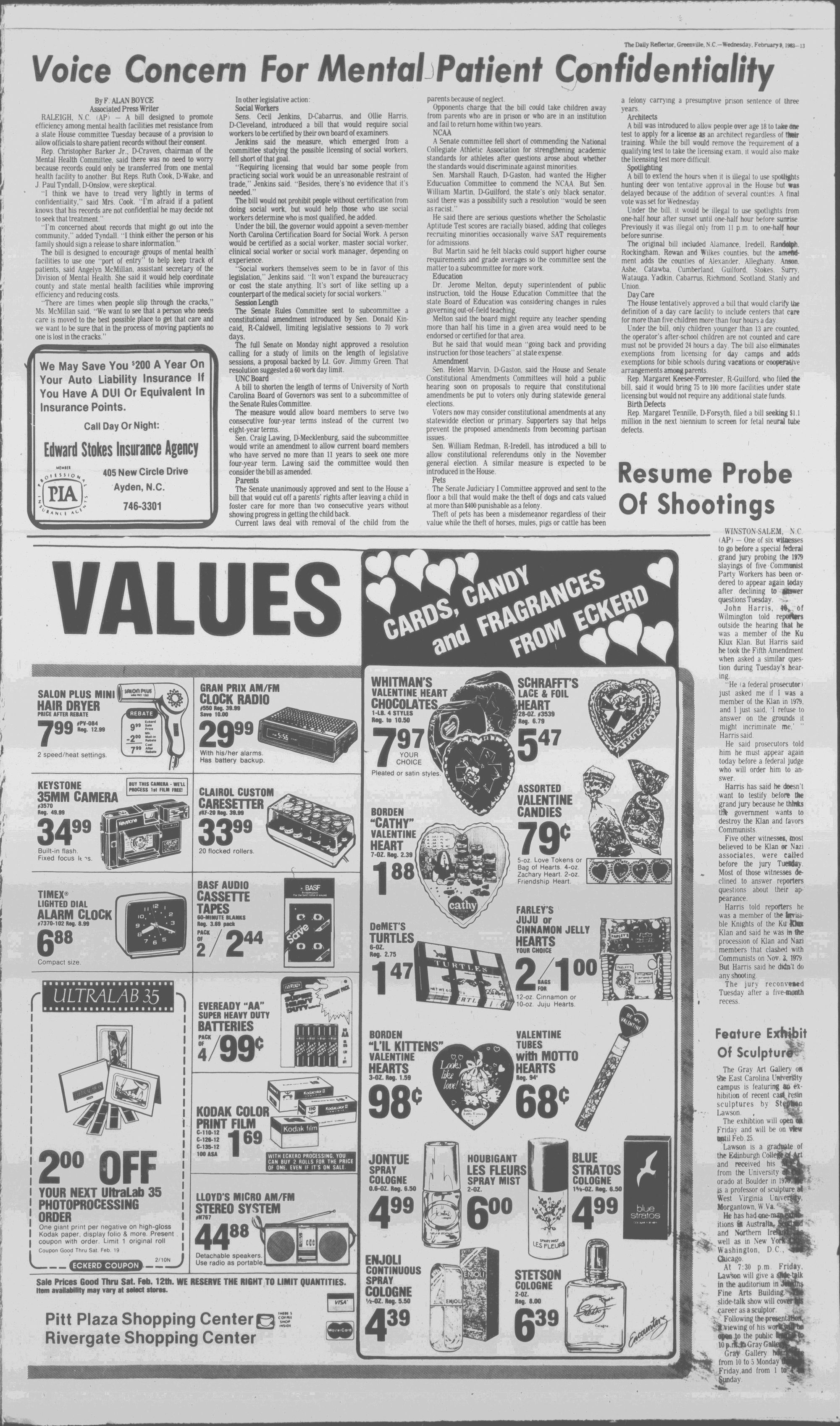 Daily Reflector, February 9, 1983 - ECU Digital Collections