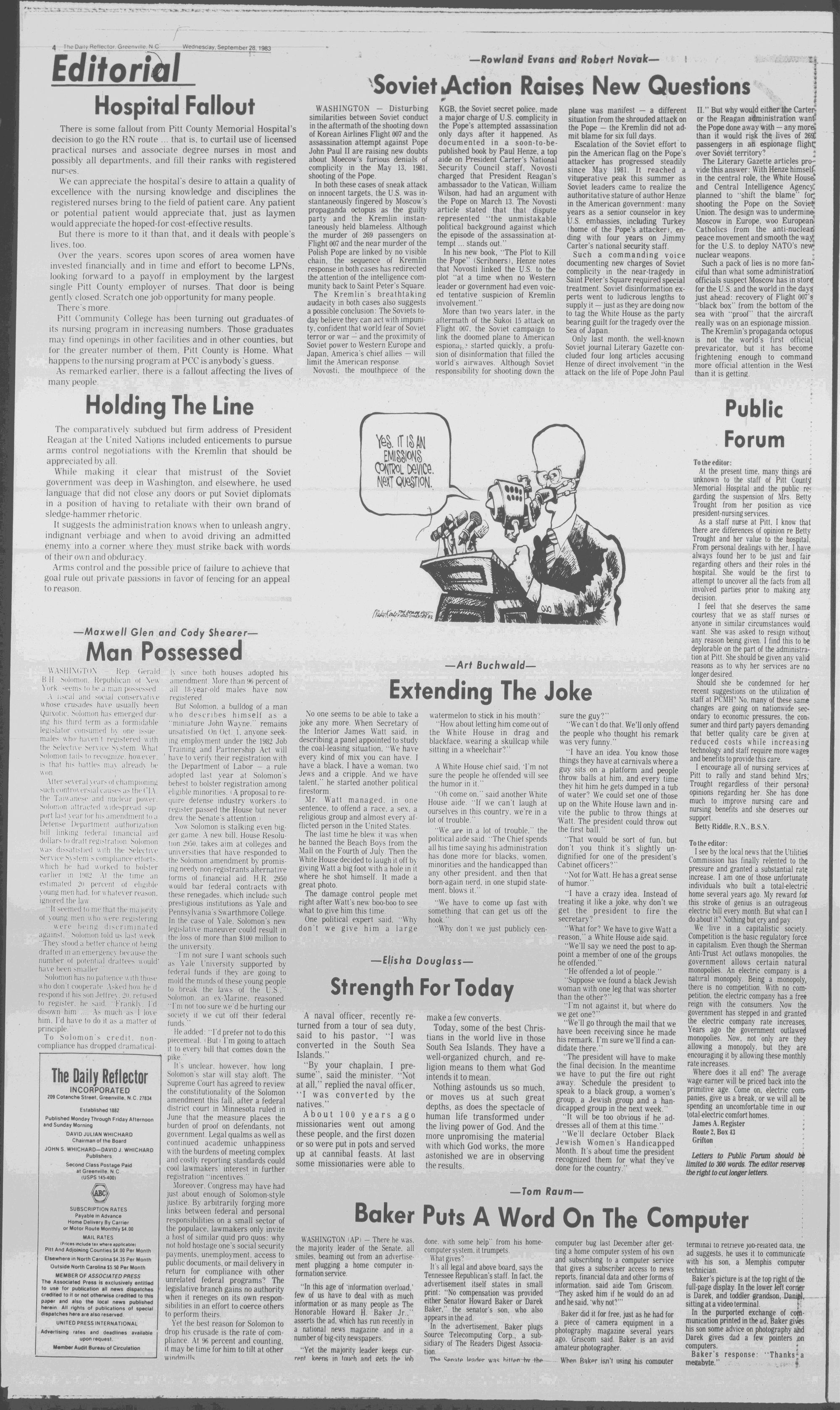 Daily Reflector, September 28, 1983 - ECU Digital Collections