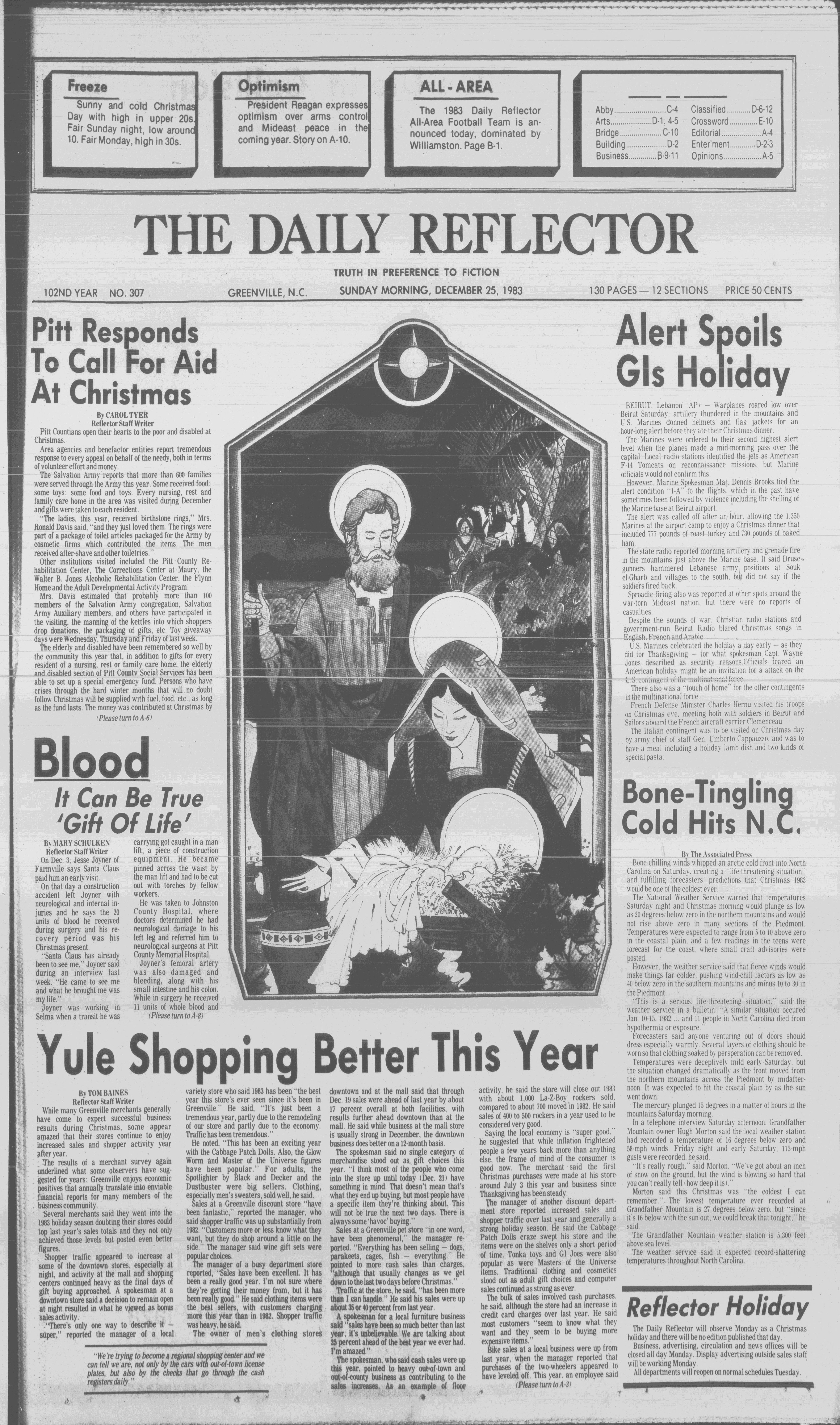 Daily Reflector, December 25, 1983 - ECU Digital Collections