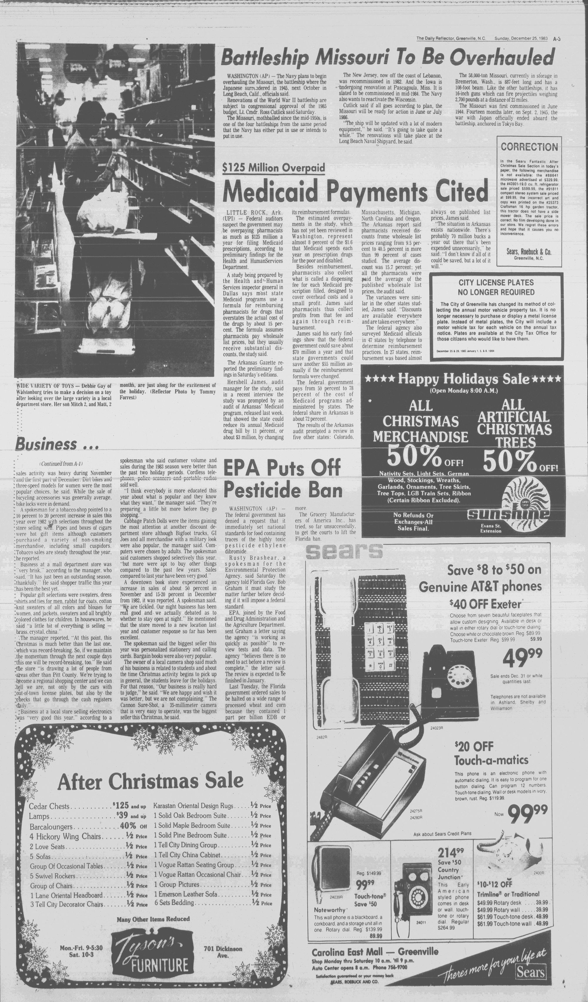 Daily Reflector, December 25, 1983 - ECU Digital Collections