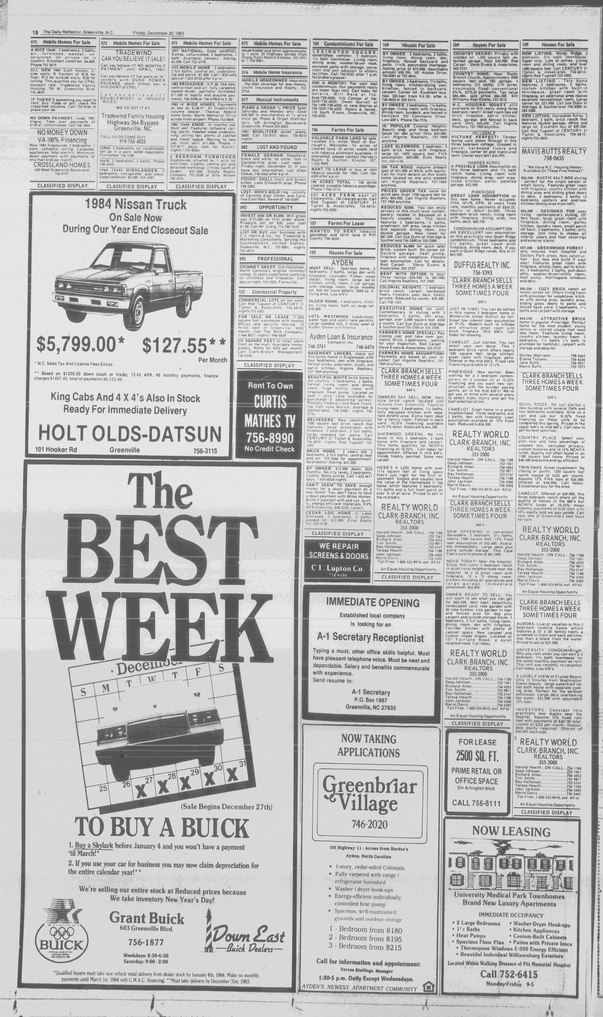 Daily Reflector, December 30, 1983 - ECU Digital Collections