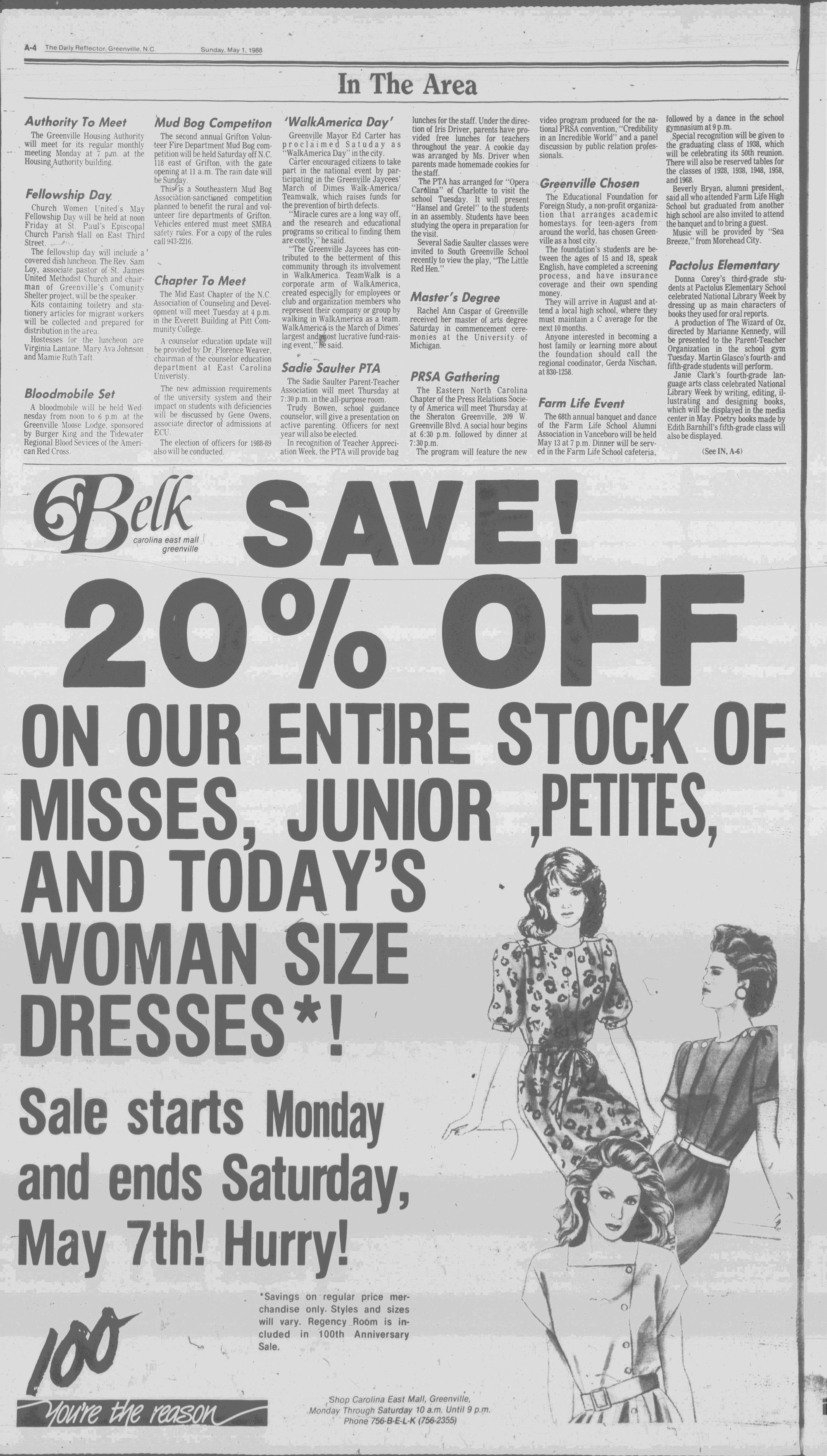 Daily Reflector, May 1, 1988 - ECU Digital Collections