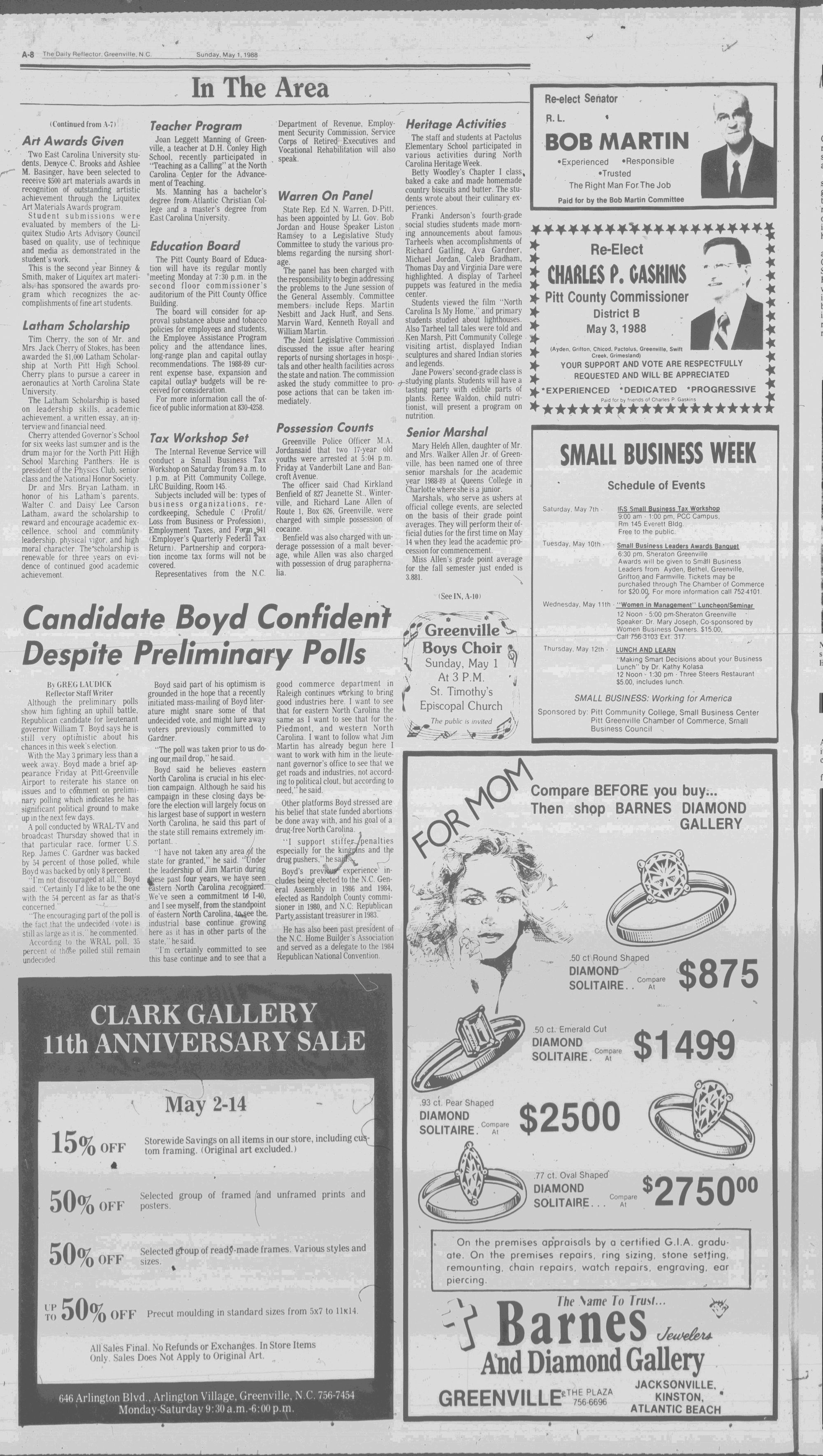 40-50s Bespoke by Gus Blass　Tweed Coat Daily Reflector, May 1, 1988 - ECU Digital Collections