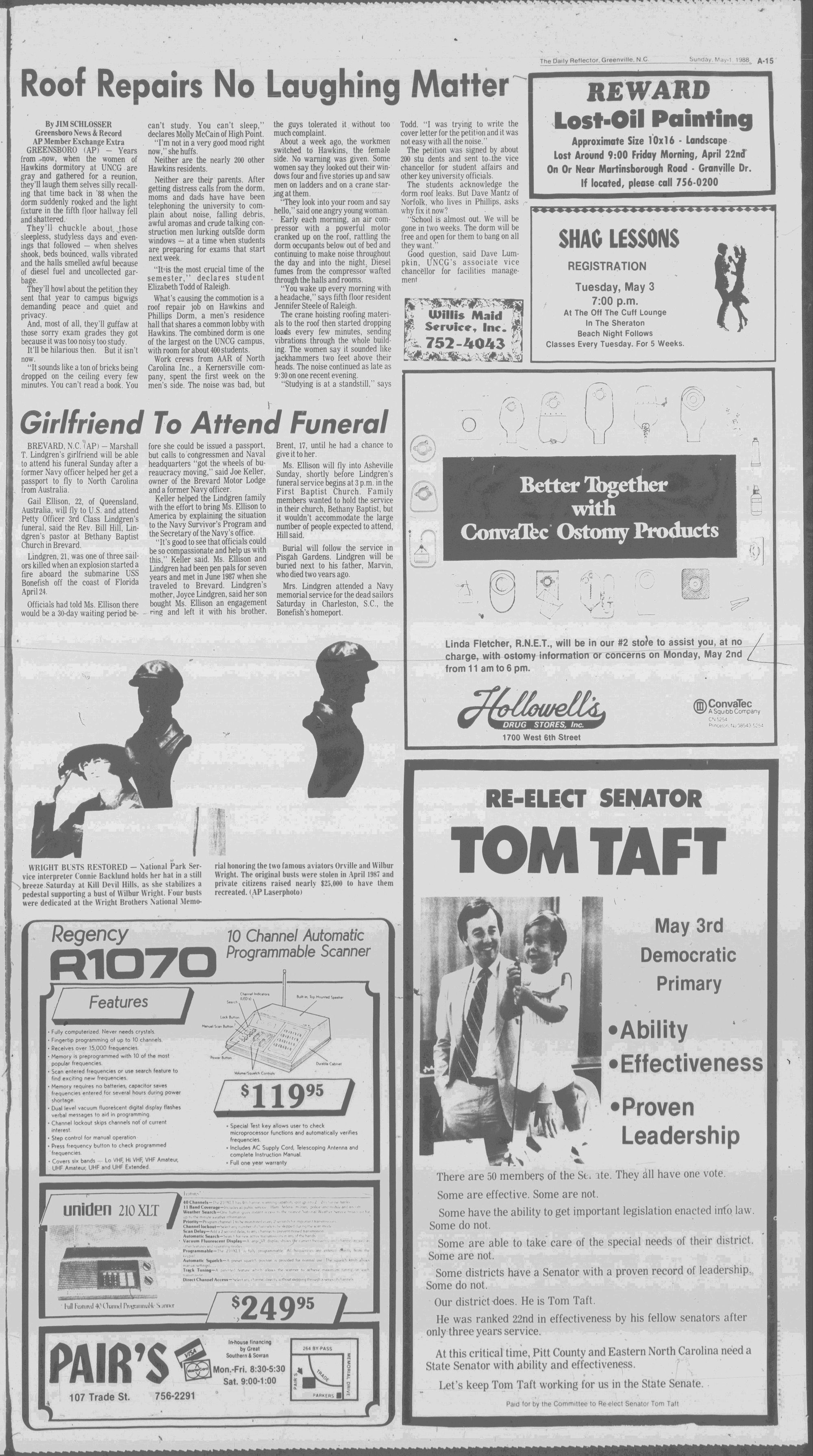 Daily Reflector, May 1, 1988 - ECU Digital Collections