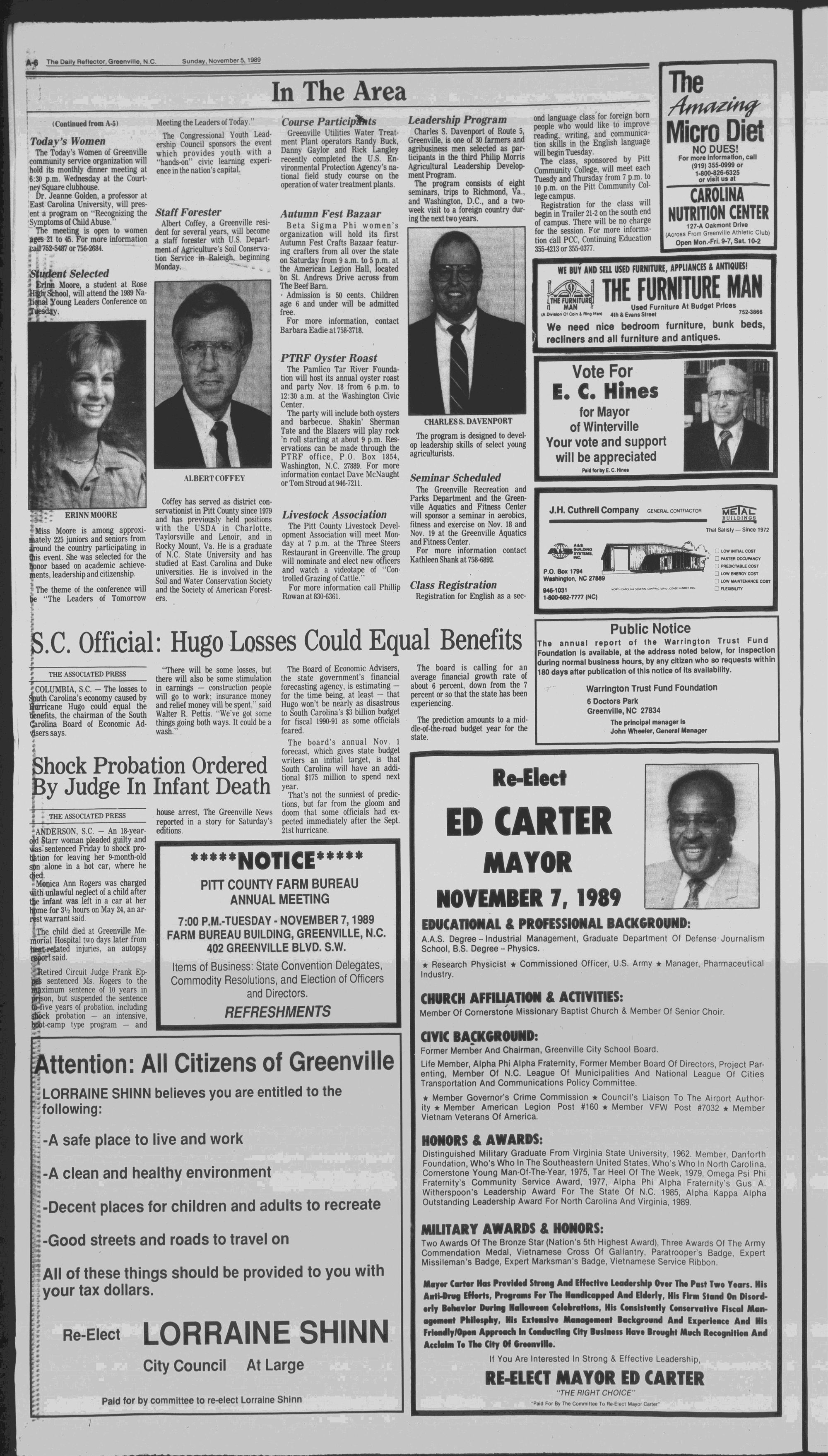 Daily Reflector, November 5, 1989 - ECU Digital Collections