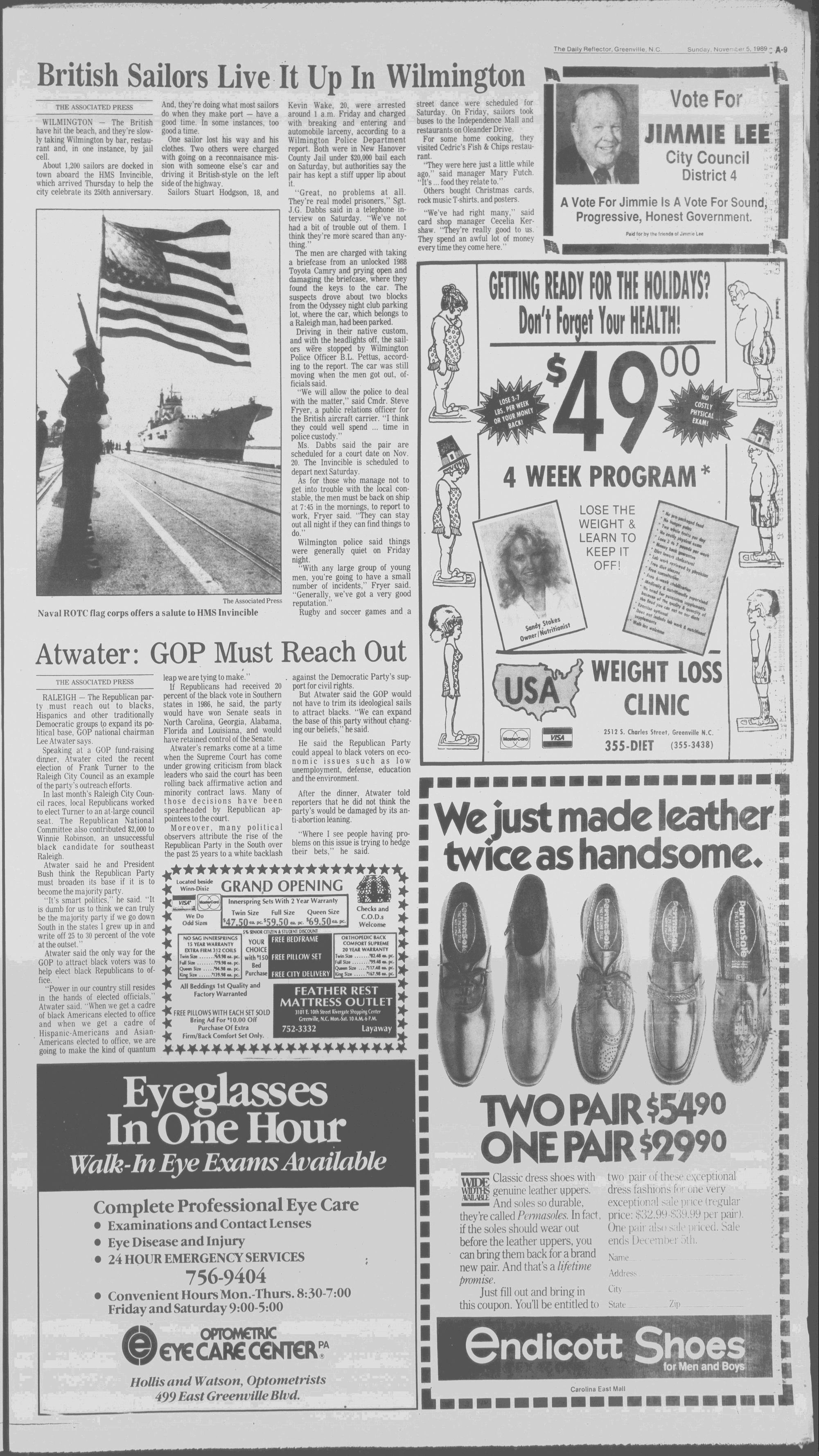 Daily Reflector, November 5, 1989 - ECU Digital Collections