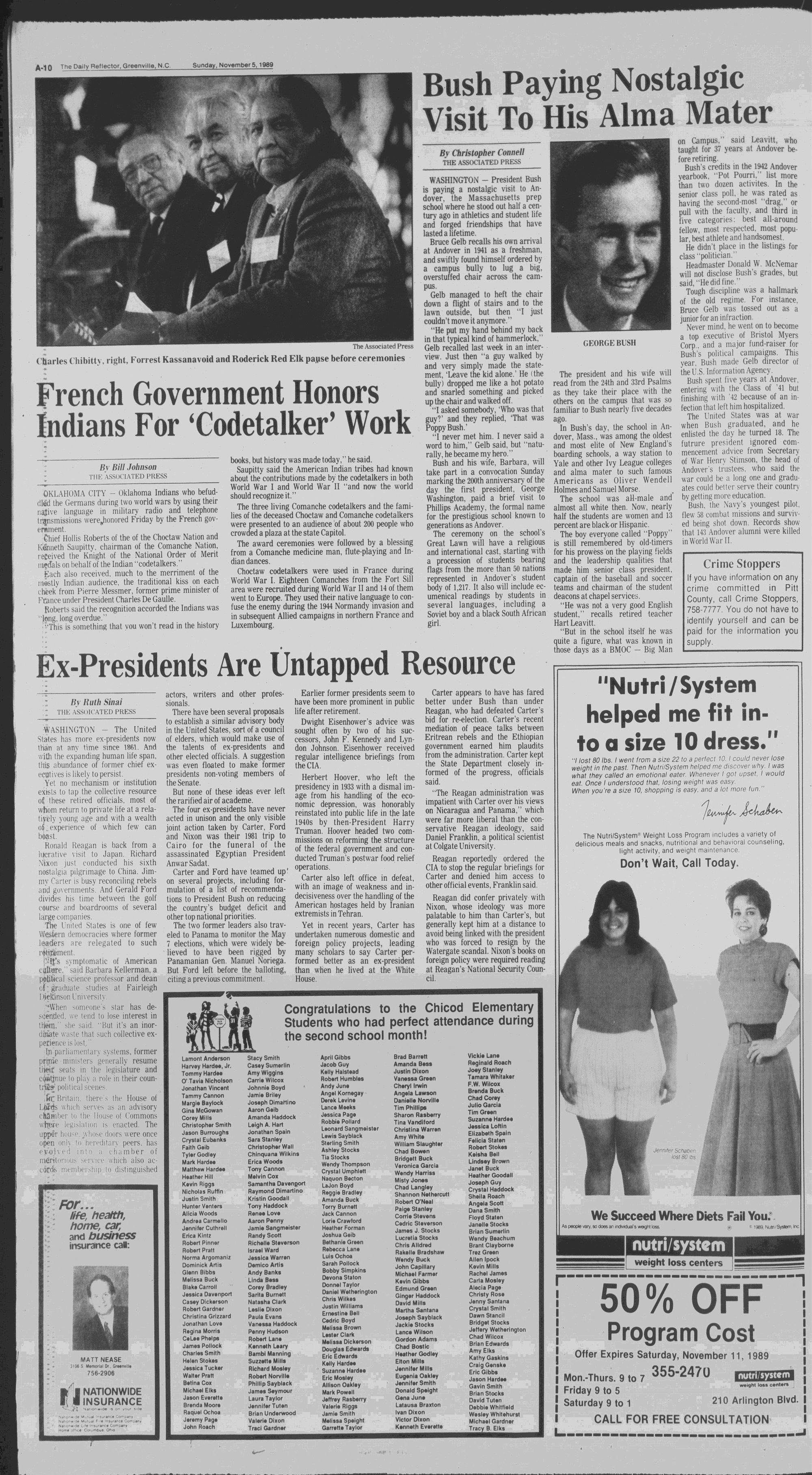 Daily Reflector, November 5, 1989 - ECU Digital Collections