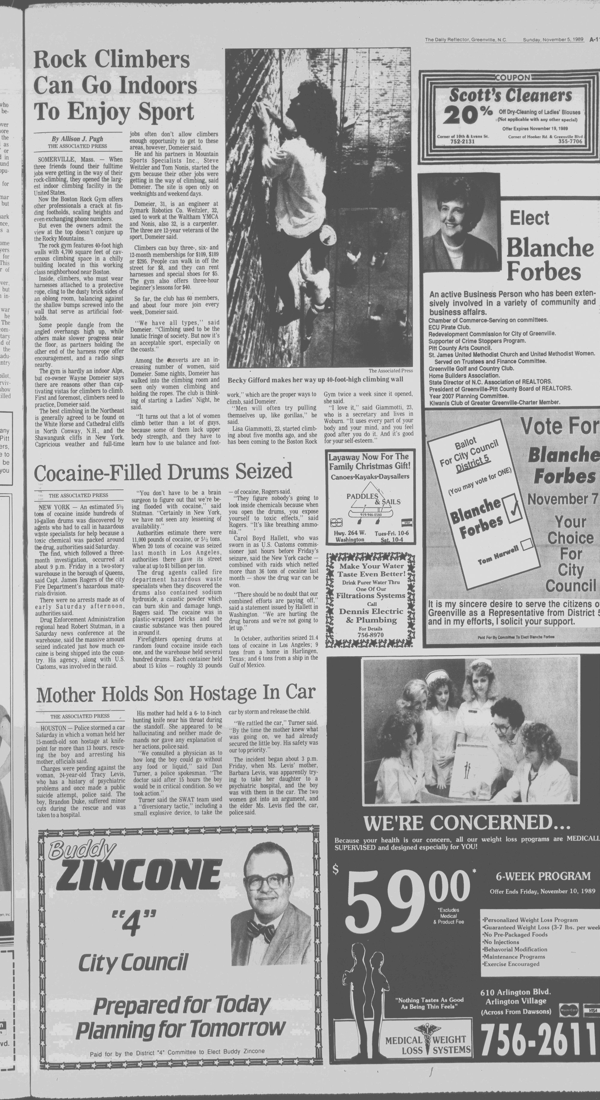 Daily Reflector, November 5, 1989 - ECU Digital Collections