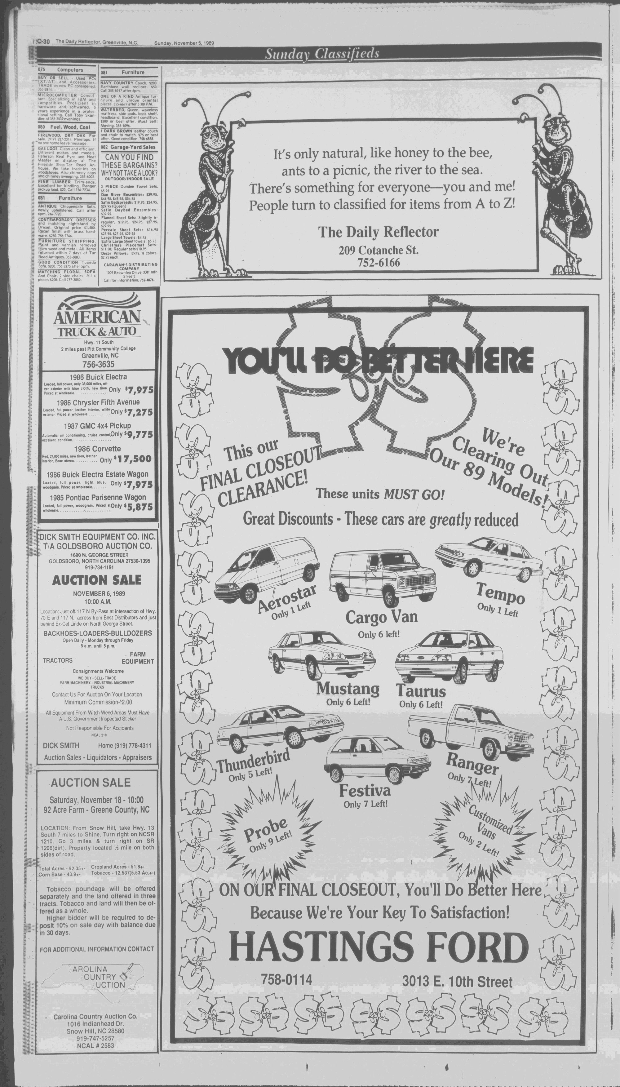 Daily Reflector, November 5, 1989 - ECU Digital Collections