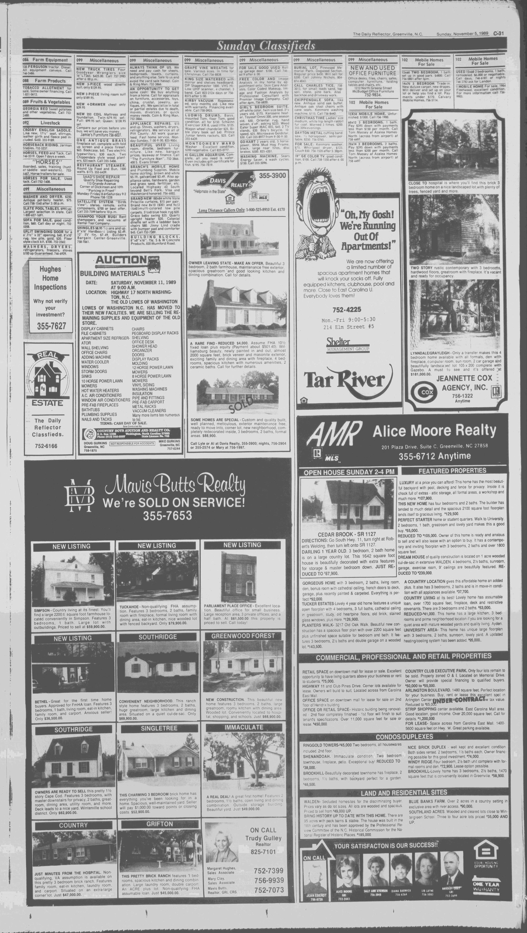 Daily Reflector, November 5, 1989 - ECU Digital Collections