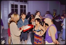 Student Recreation Center Pool Party and Polar Bear Plunge slides